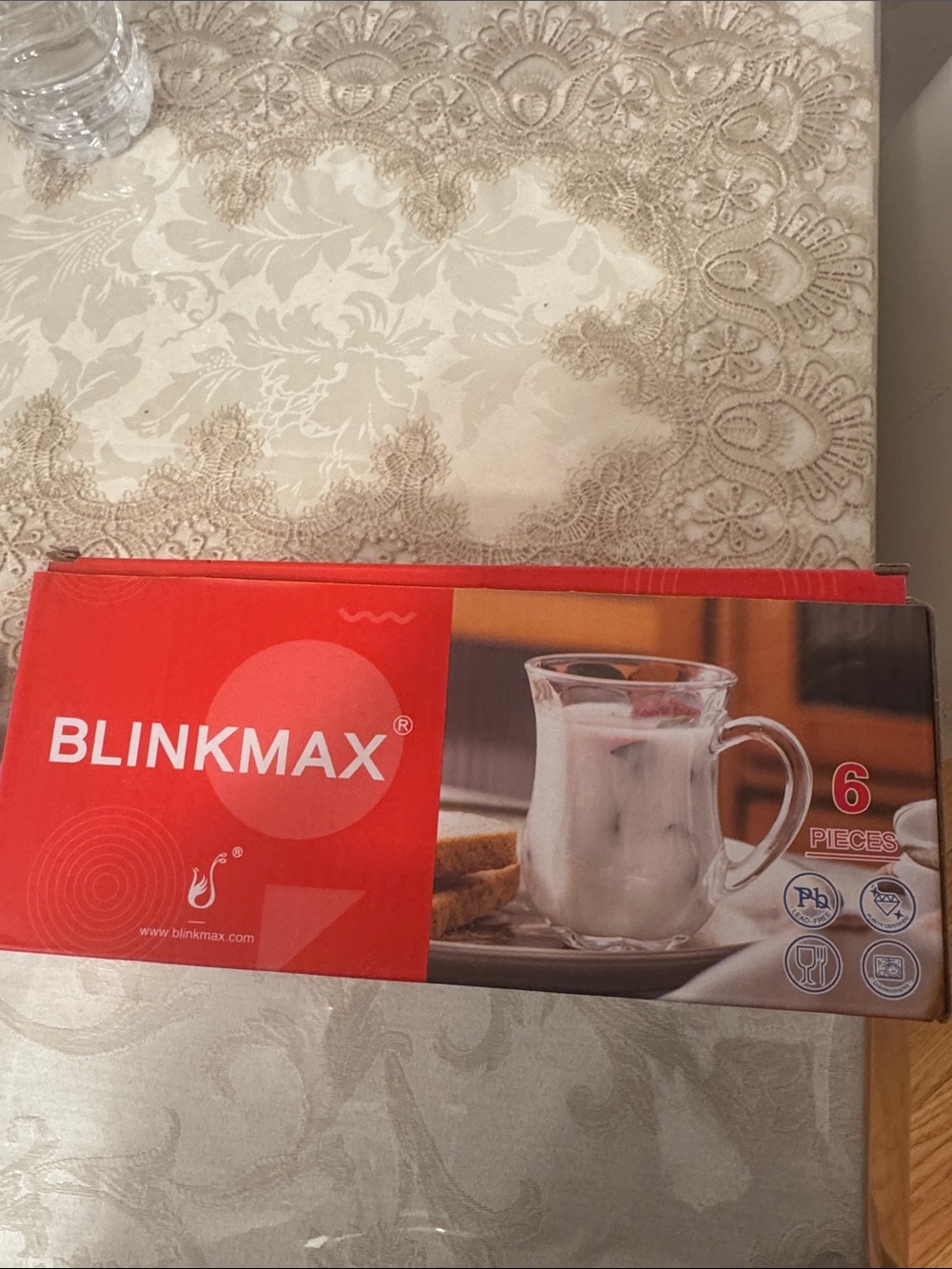 Blinkmax Glass Mug Set - Clear Glass (6 pcs)